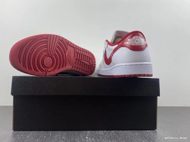 Rep Jordan Low 1 705329-101 White Retro Red Varsity 0821